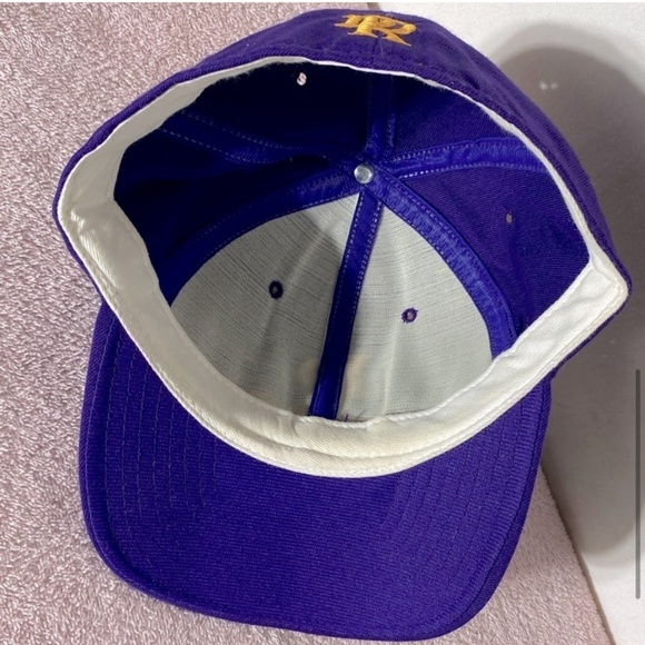 Vintage DeLong Royal Purple Yellow D’Arcy Ranch Golf Club Embroidered Logo 7 3/8 - Picture 7 of 11